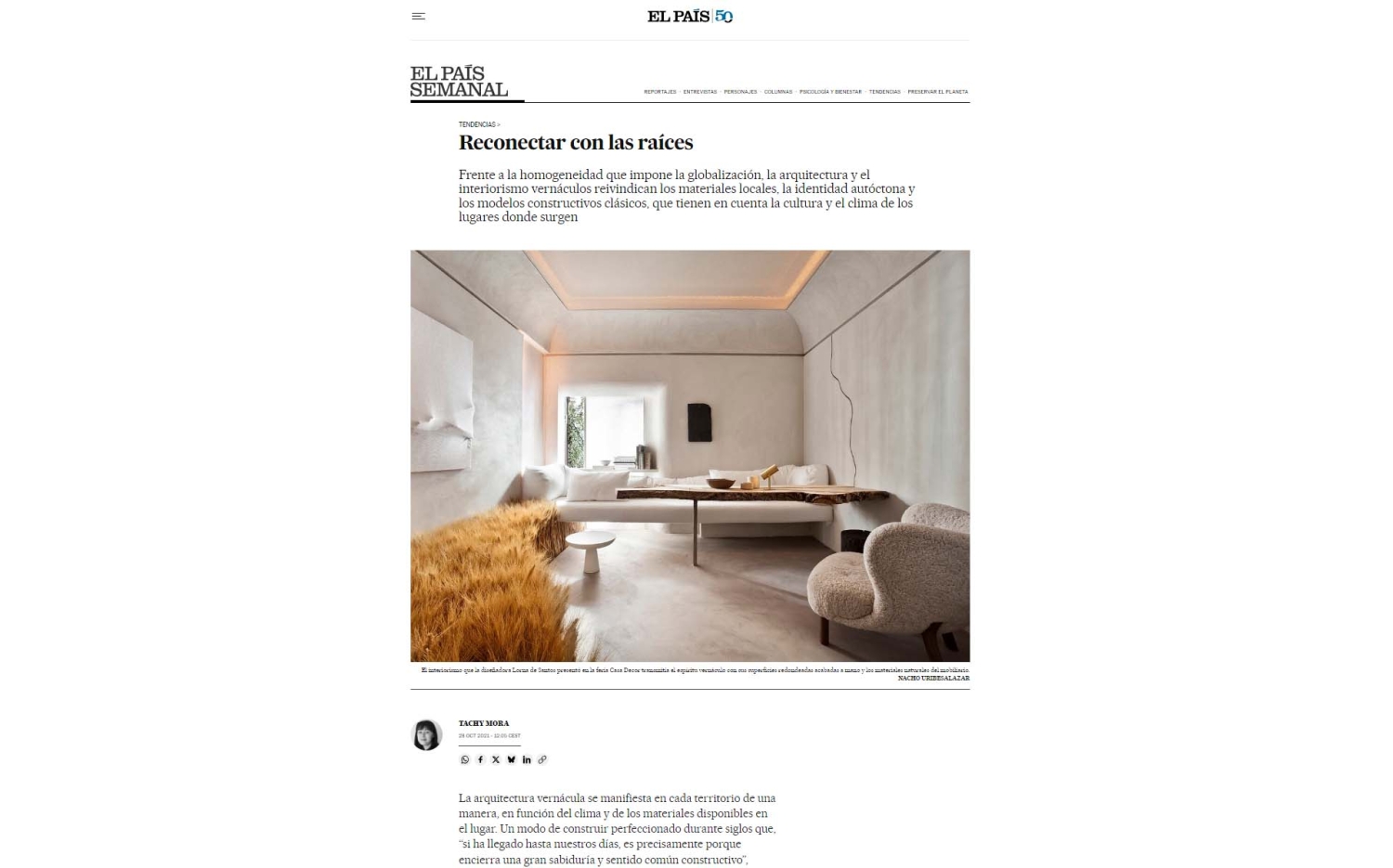 EL PAIS SEMANAL_Reconectar con las raíces