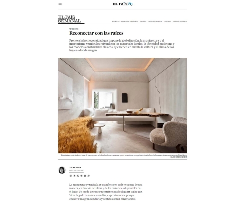 EL PAIS SEMANAL_Reconectar con las raíces